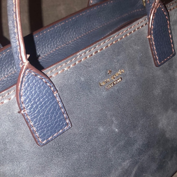 Kate Spade Large Suede Satchel Bag - Picture 3 of 8